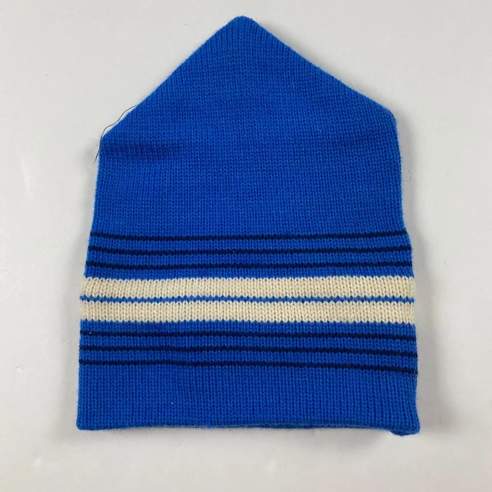 Vintage Capello Canada Wool Ski Beanie Winter Hat Toque Blue - Picture 2 of 5